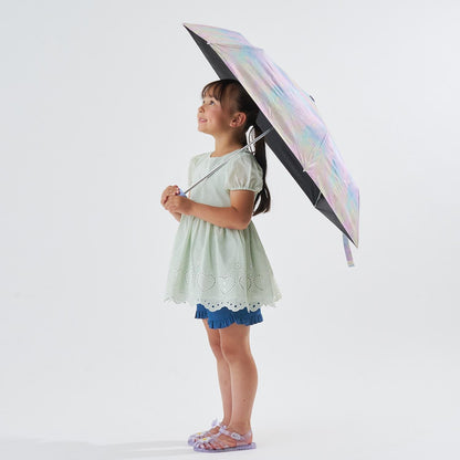 【UVカット99%以上】【軽量】【晴雨兼用】ひっかけられる持ち手の折りたたみ傘【子供服】【キッズ】【女の子】