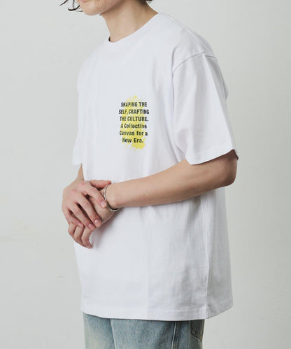 レイヤードアートバックプリントTシャツ