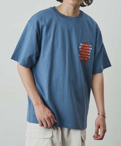 レイヤードアートバックプリントTシャツ