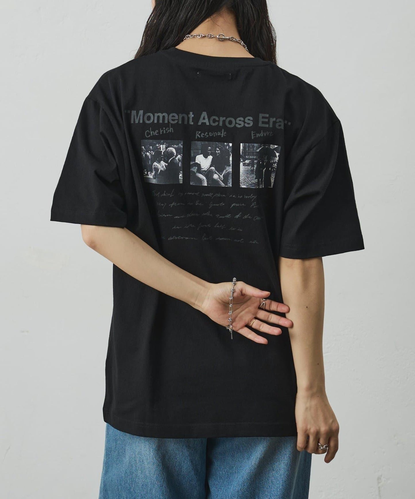 フォトコラージュバックプリントTシャツ