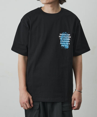 レイヤードアートバックプリントTシャツ