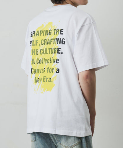 レイヤードアートバックプリントTシャツ