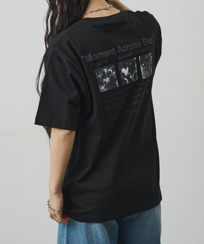 フォトコラージュバックプリントTシャツ