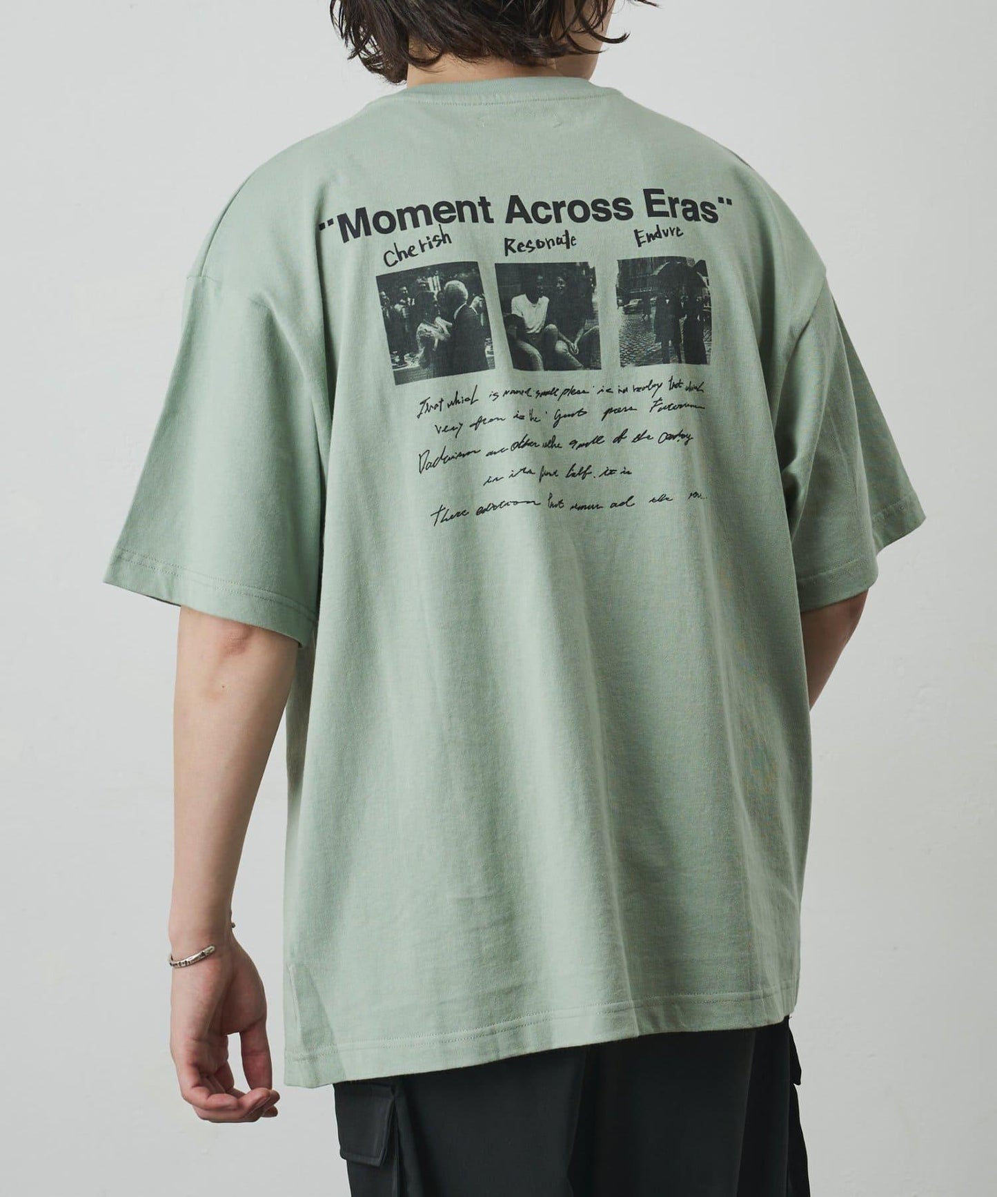 フォトコラージュバックプリントTシャツ