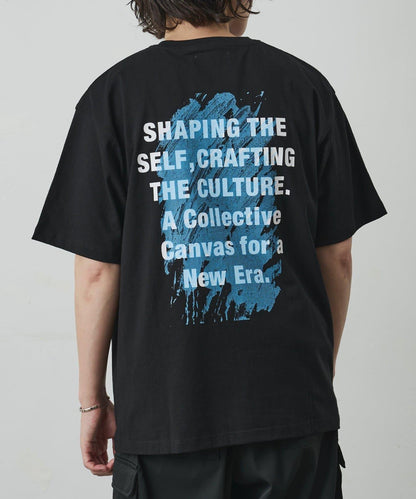レイヤードアートバックプリントTシャツ