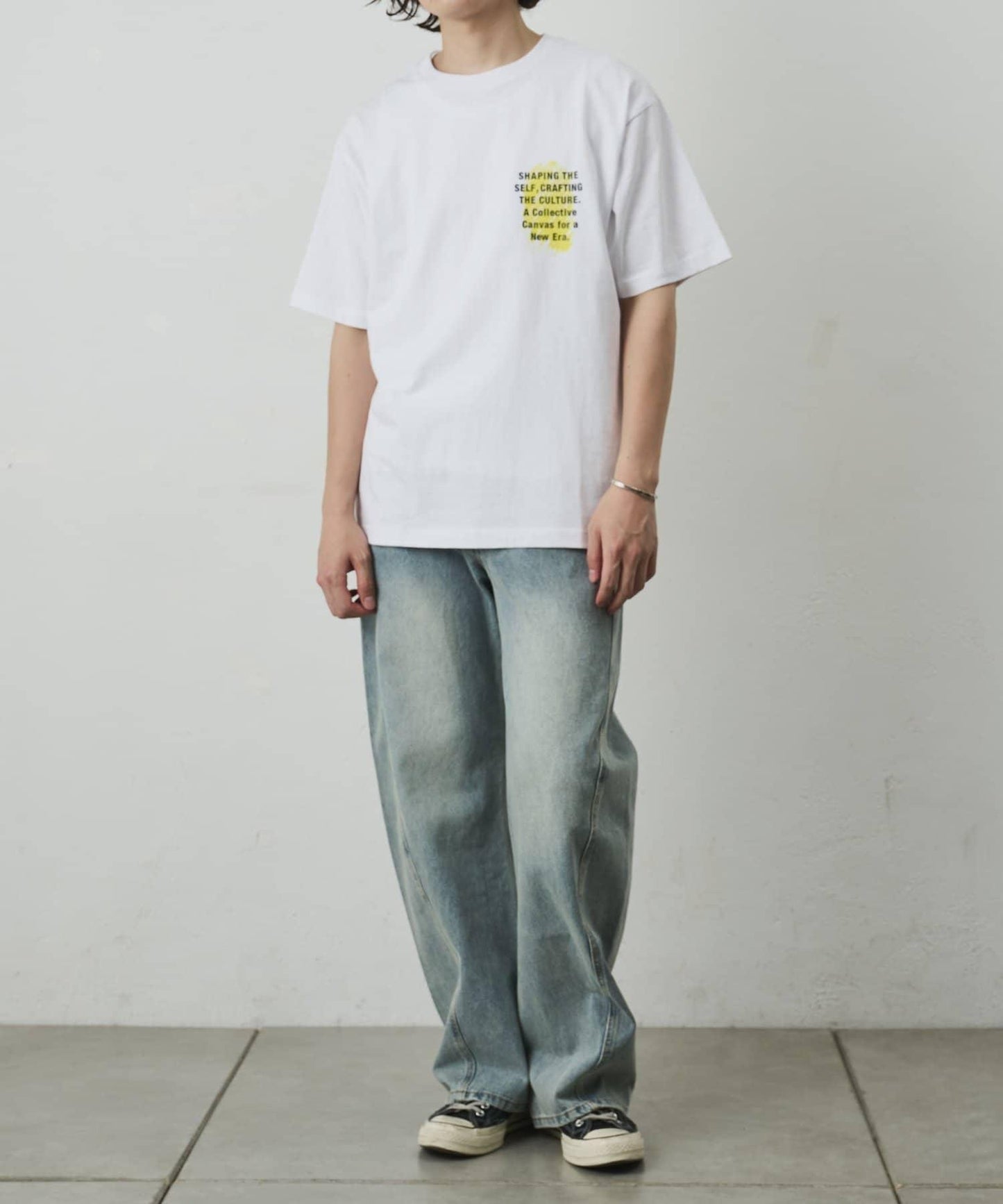 レイヤードアートバックプリントTシャツ