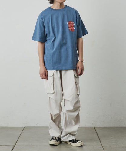 レイヤードアートバックプリントTシャツ
