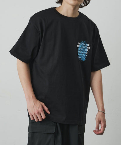 レイヤードアートバックプリントTシャツ