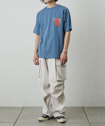 レイヤードアートバックプリントTシャツ