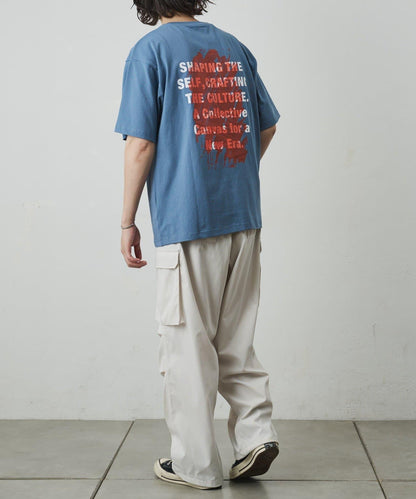 レイヤードアートバックプリントTシャツ