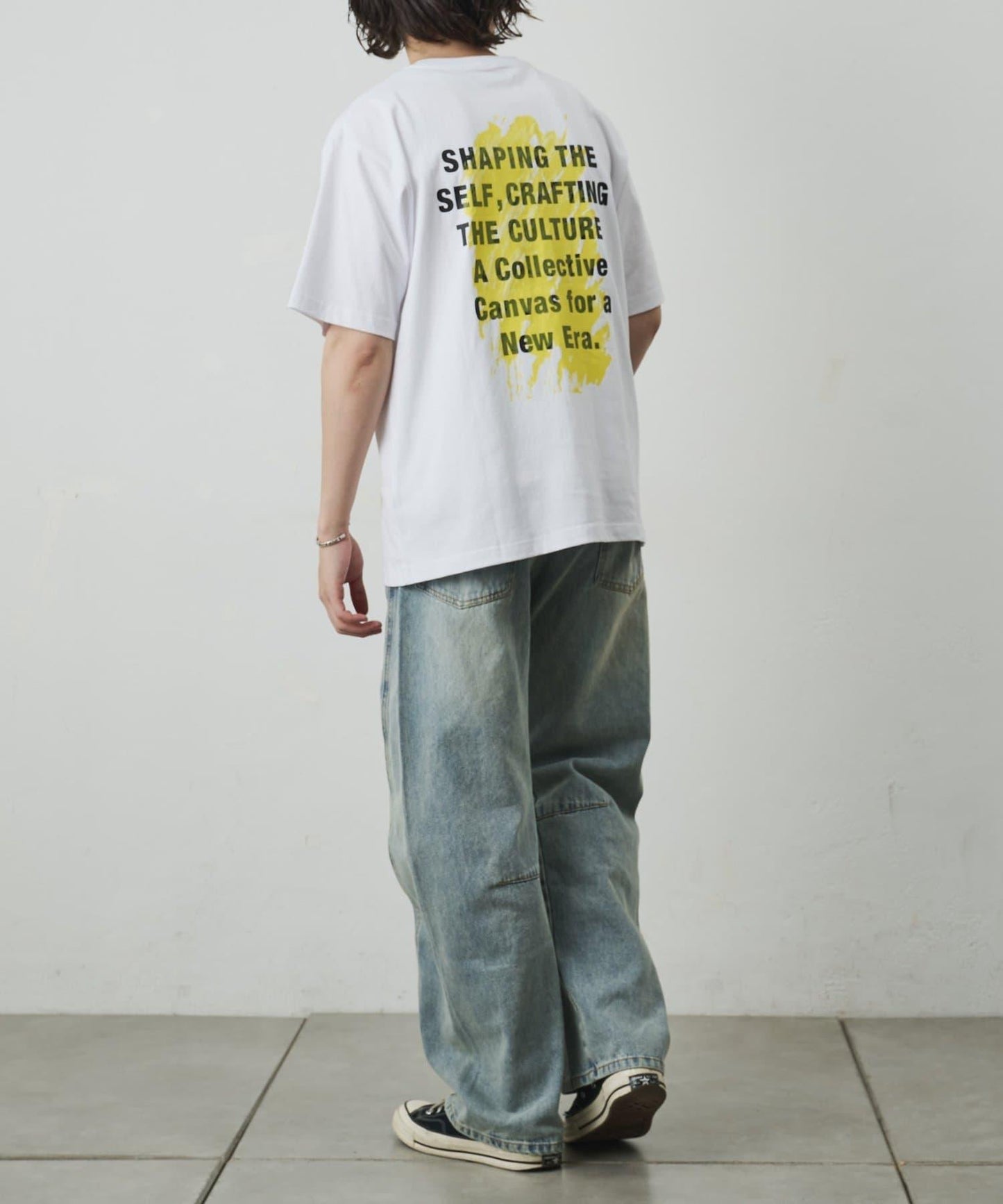 レイヤードアートバックプリントTシャツ