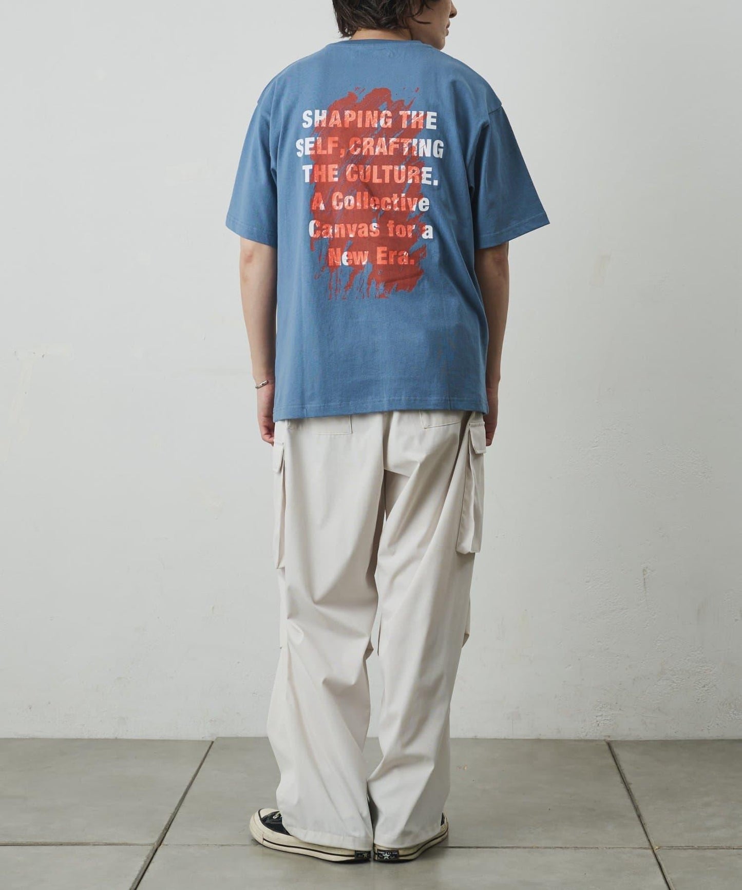 レイヤードアートバックプリントTシャツ