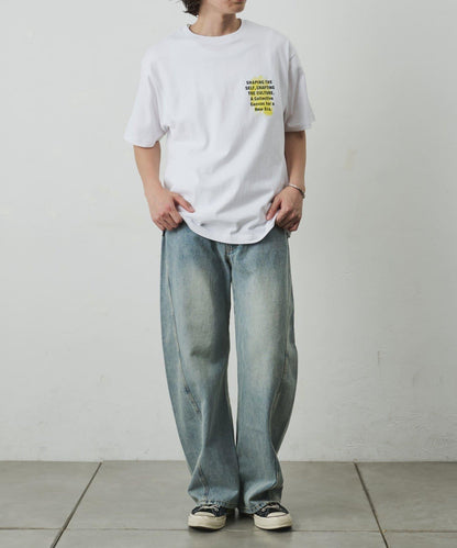 レイヤードアートバックプリントTシャツ