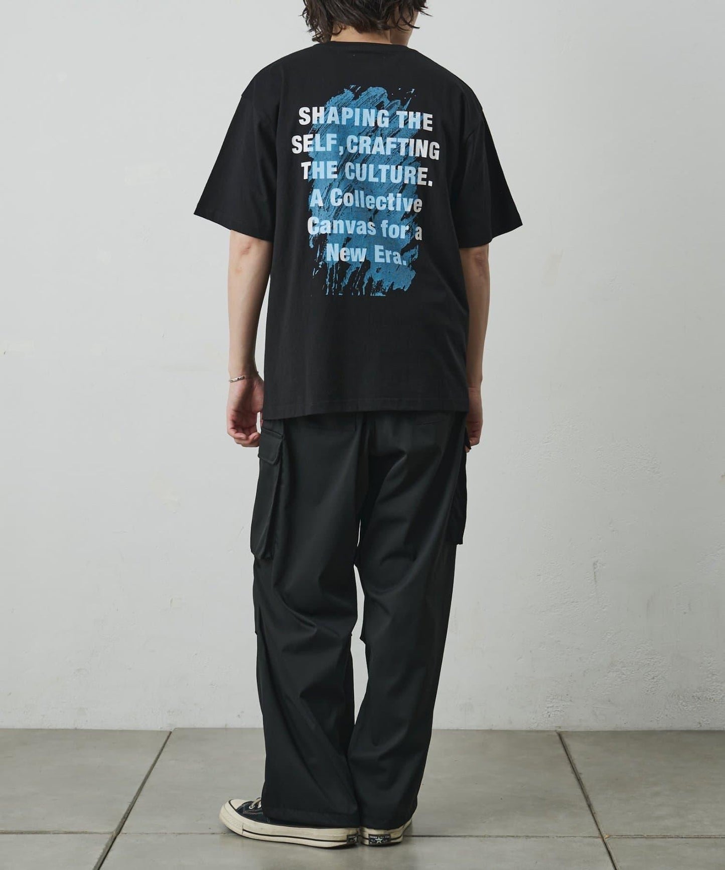 レイヤードアートバックプリントTシャツ