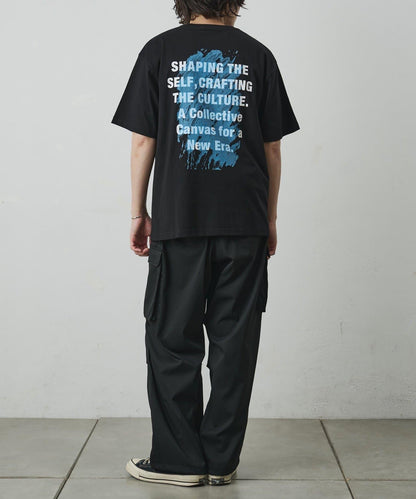 レイヤードアートバックプリントTシャツ