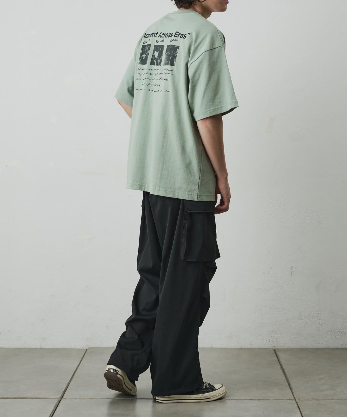 フォトコラージュバックプリントTシャツ