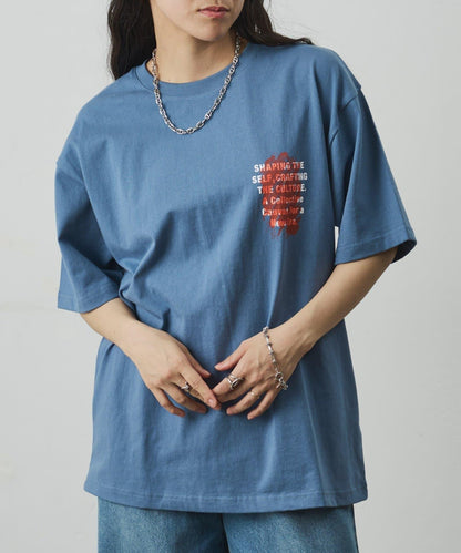 レイヤードアートバックプリントTシャツ