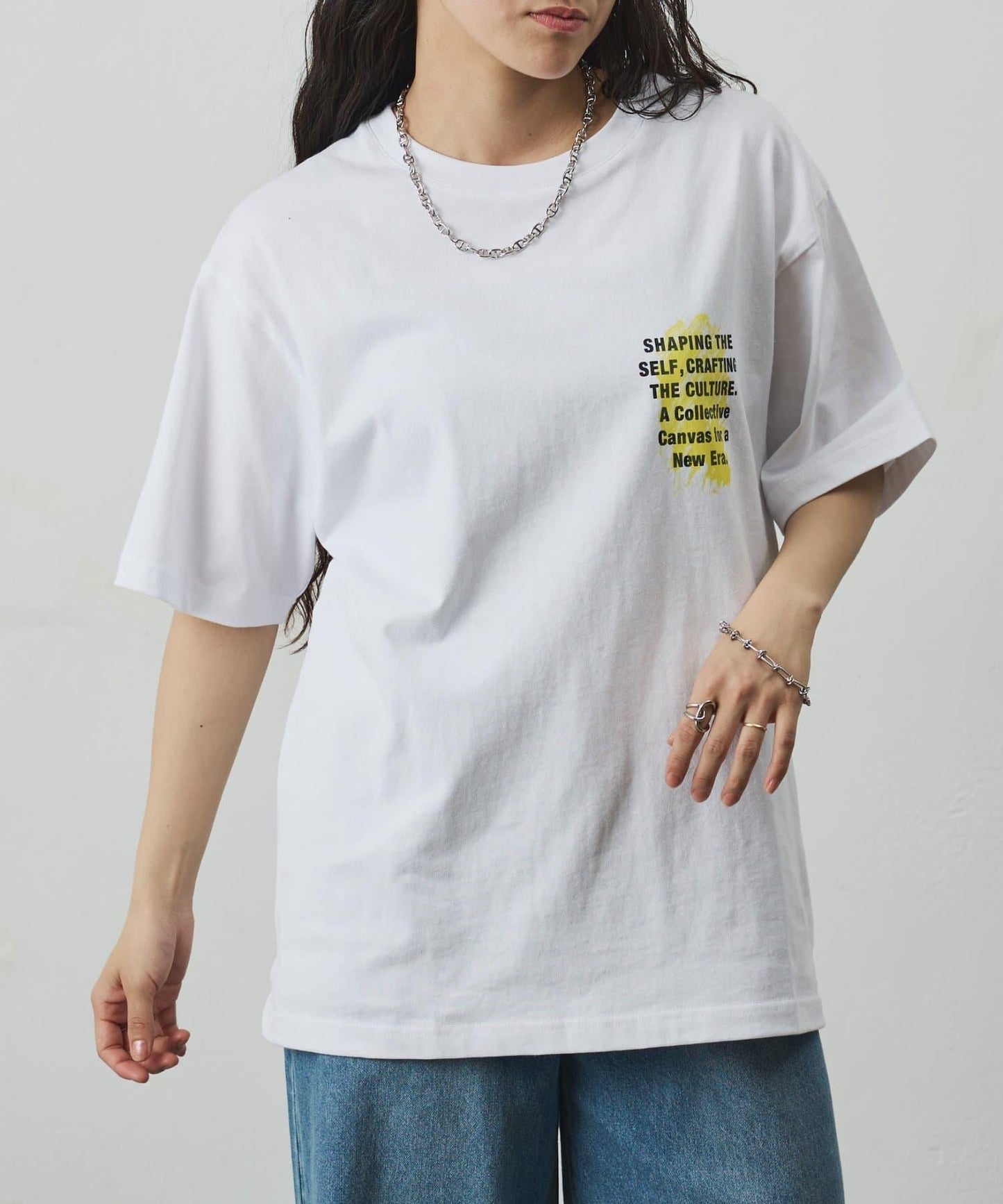 レイヤードアートバックプリントTシャツ