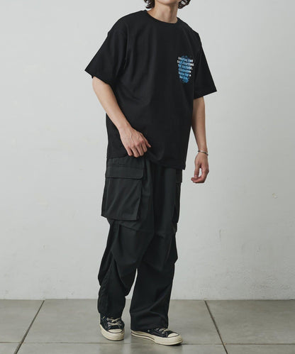 レイヤードアートバックプリントTシャツ