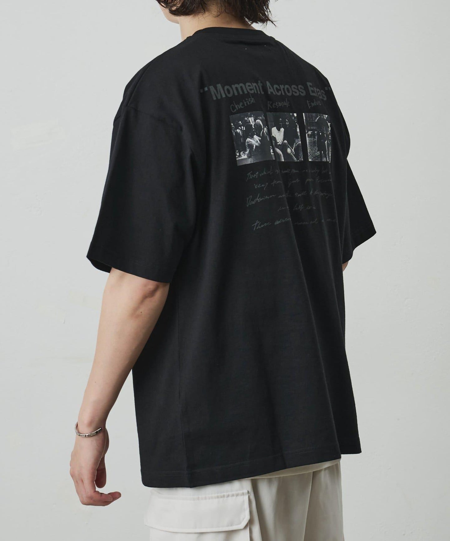 フォトコラージュバックプリントTシャツ