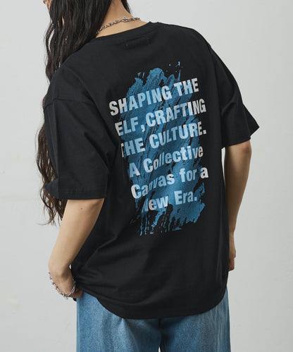 レイヤードアートバックプリントTシャツ
