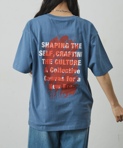 レイヤードアートバックプリントTシャツ