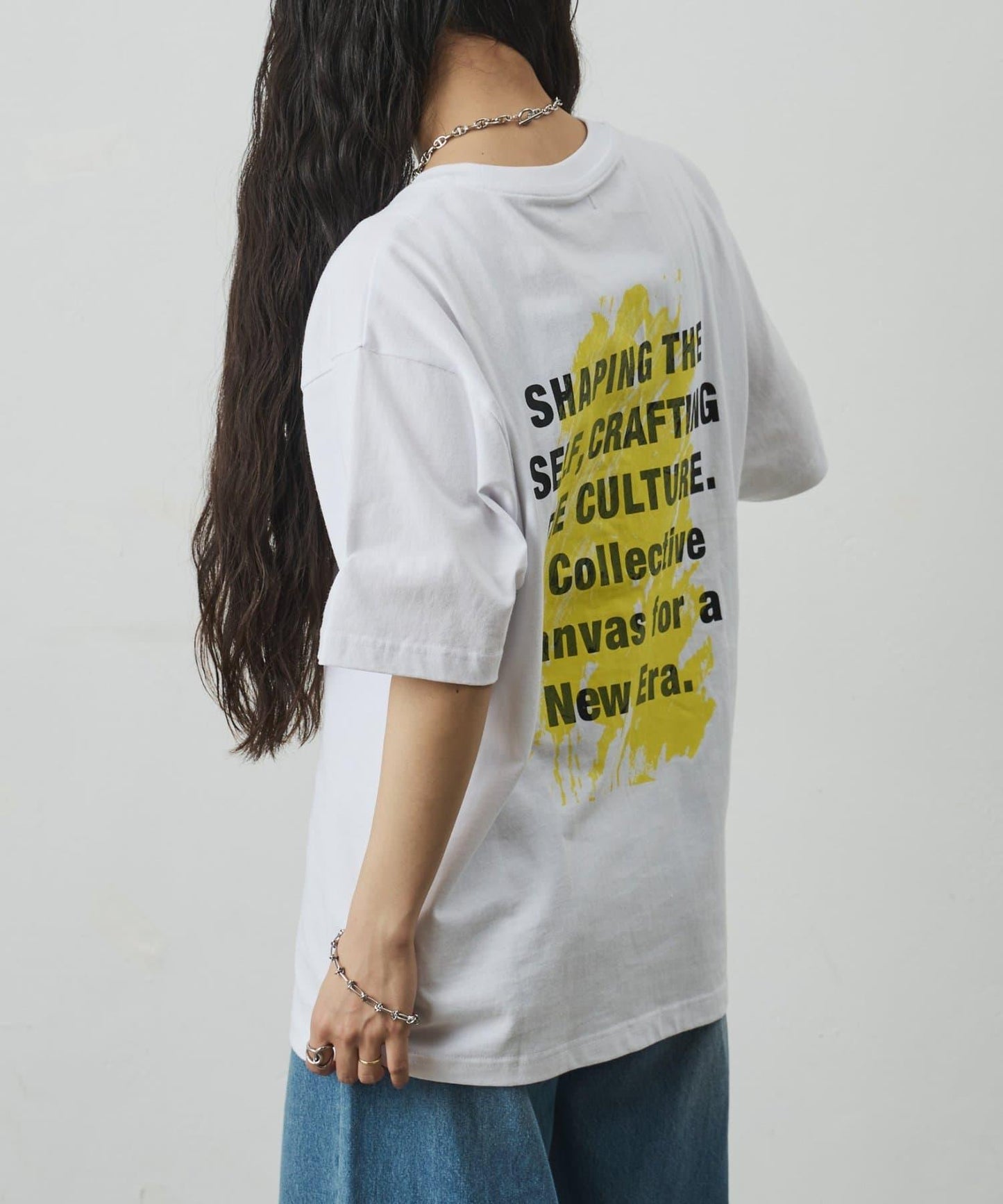 レイヤードアートバックプリントTシャツ