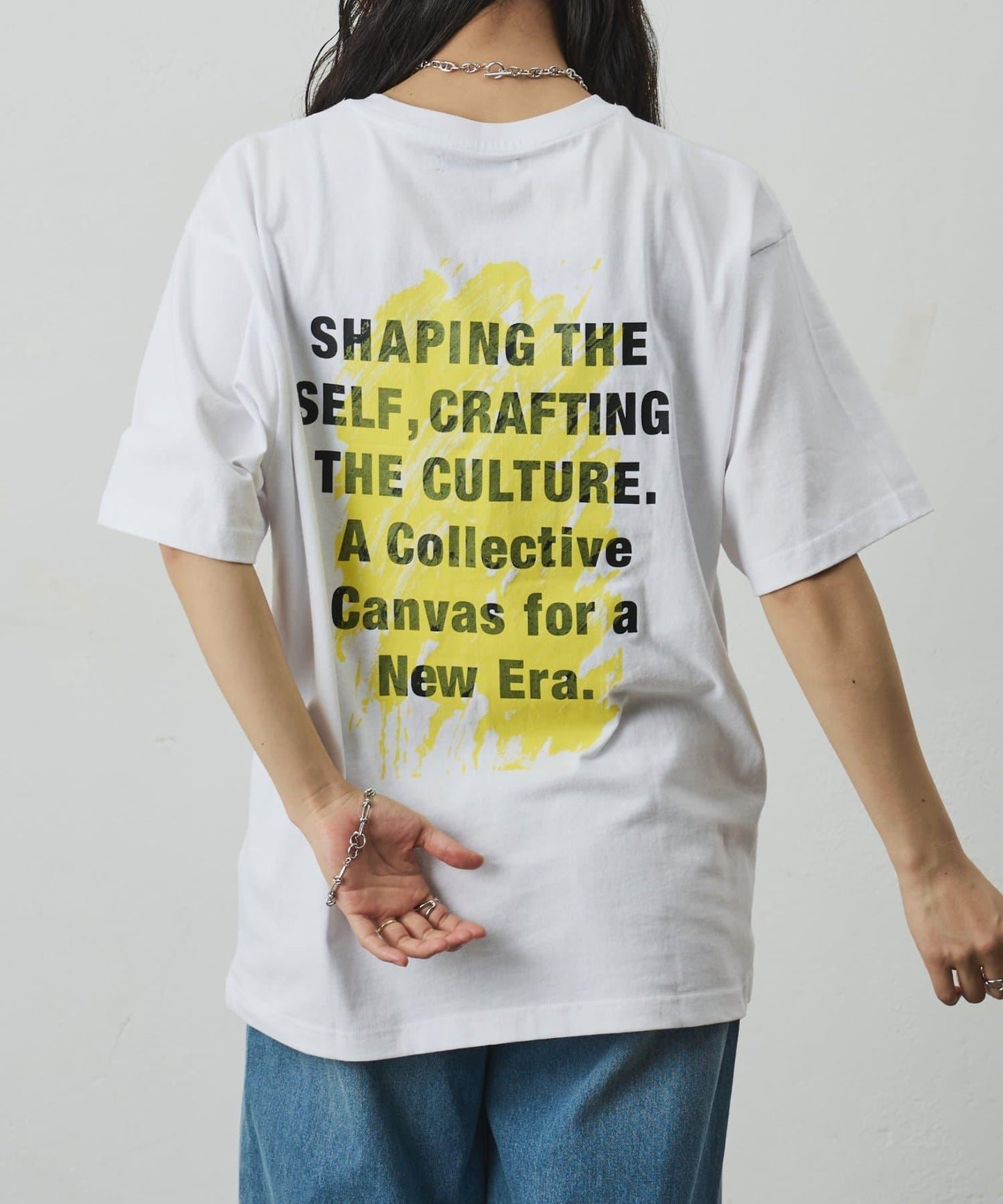 レイヤードアートバックプリントTシャツ