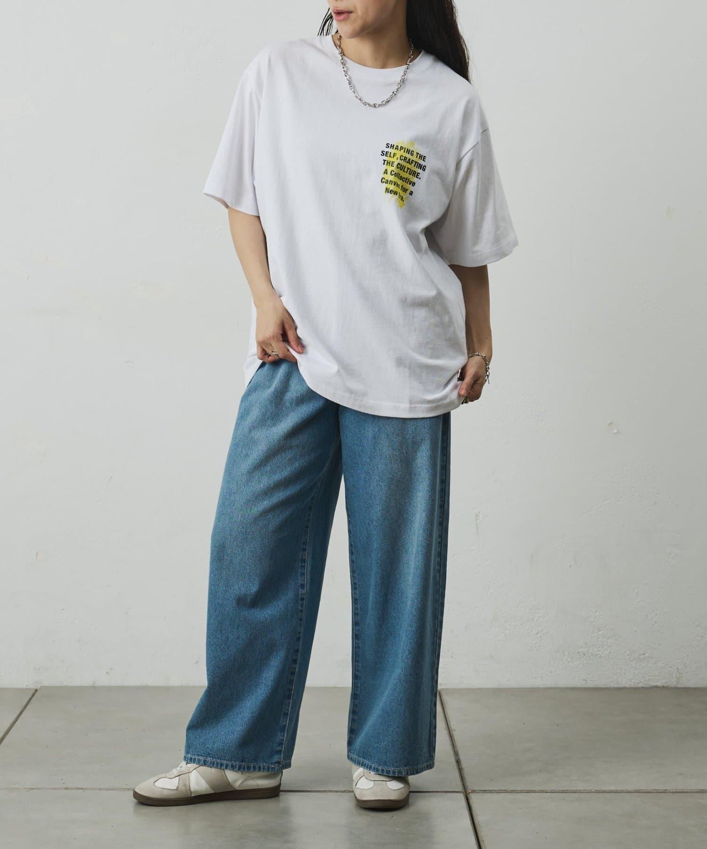 レイヤードアートバックプリントTシャツ