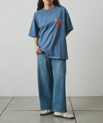 レイヤードアートバックプリントTシャツ