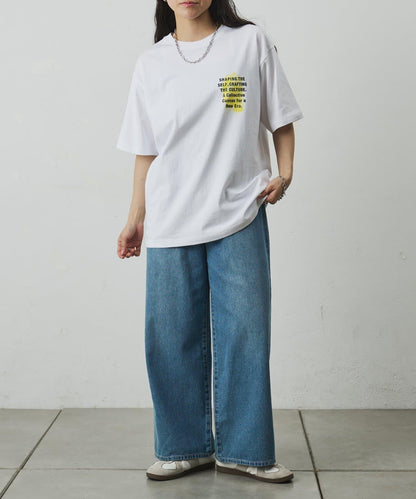 レイヤードアートバックプリントTシャツ
