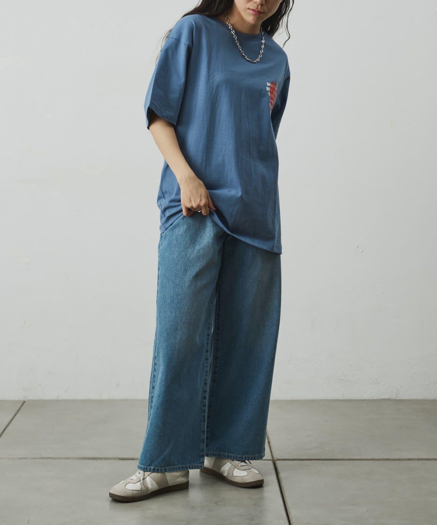 レイヤードアートバックプリントTシャツ