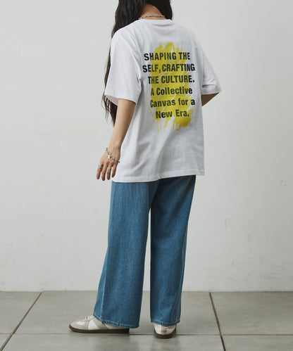 レイヤードアートバックプリントTシャツ