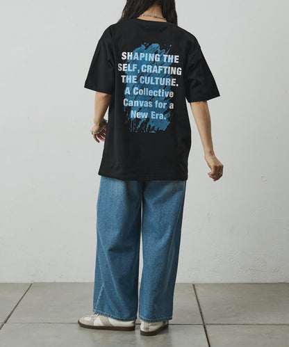 レイヤードアートバックプリントTシャツ