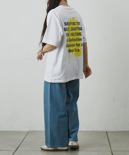 レイヤードアートバックプリントTシャツ