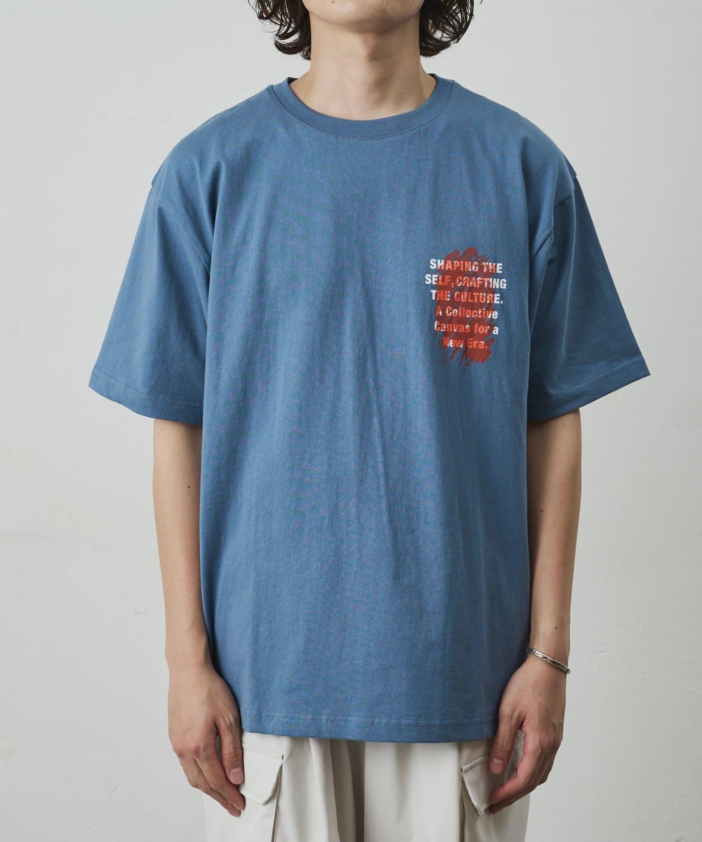 レイヤードアートバックプリントTシャツ