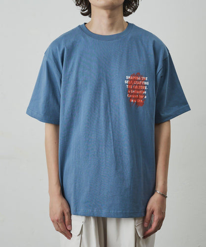 レイヤードアートバックプリントTシャツ