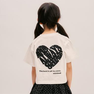 【綿100%】バックハートTシャツ