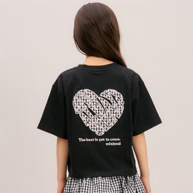 【綿100%】バックハートTシャツ