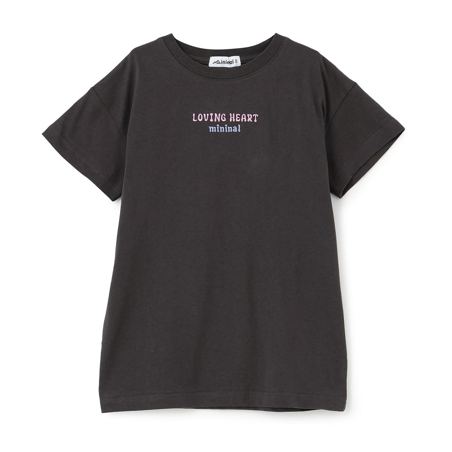 【綿100%】【プチプラ】バックハート半袖Tシャツワンピース