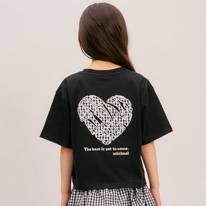 【綿100%】バックハートTシャツ