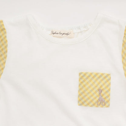 袖チェックサッカー半袖Tシャツ【日本製】