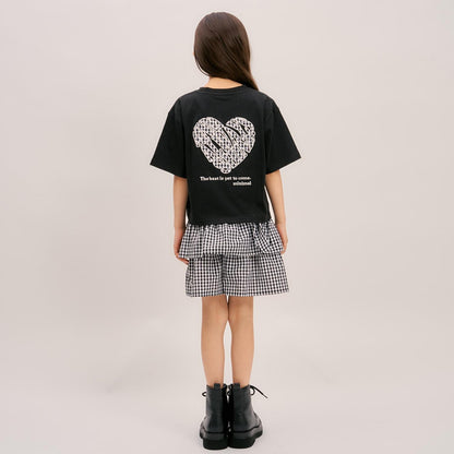 【綿100%】バックハートTシャツ