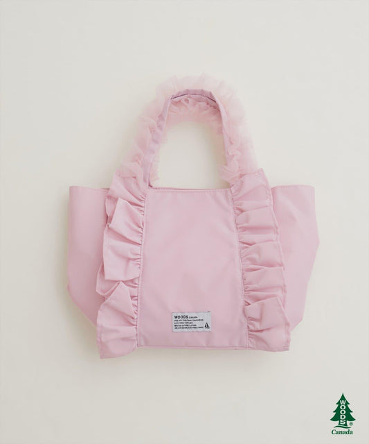 【WOODS × natural couture】ショルダー付きフリルミニトートバッグ