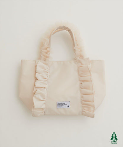 【WOODS × natural couture】ショルダー付きフリルミニトートバッグ