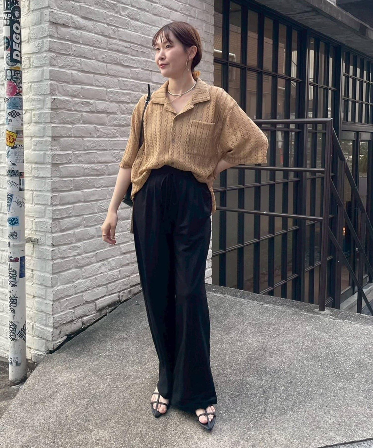 鏤空開衫襯衫