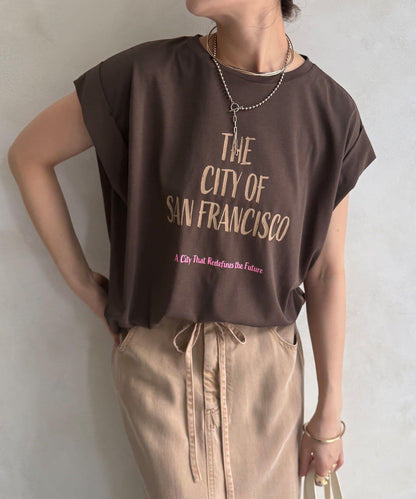 【WEB限定】肩タックプリントTEE