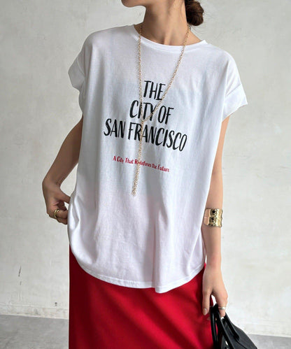 【WEB限定】肩タックプリントTEE