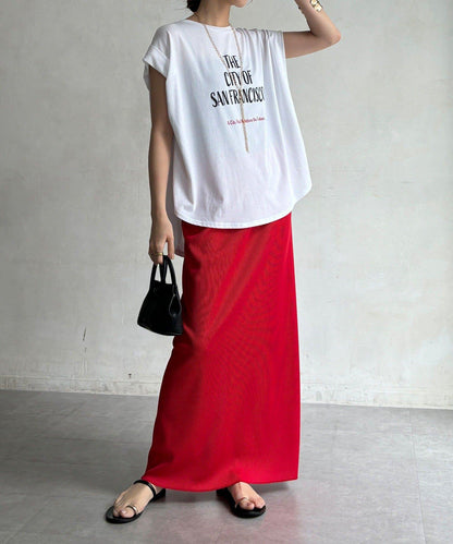 【WEB限定】肩タックプリントTEE