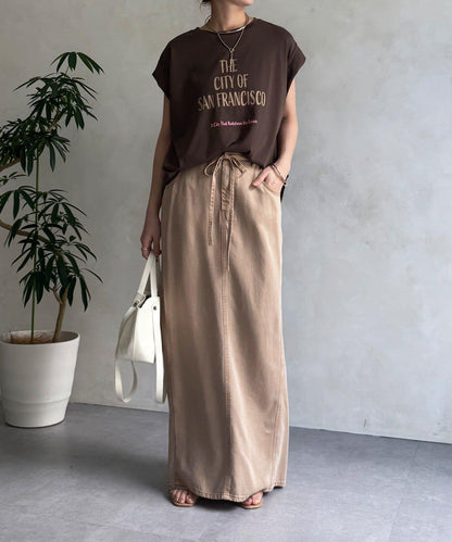 【WEB限定】肩タックプリントTEE